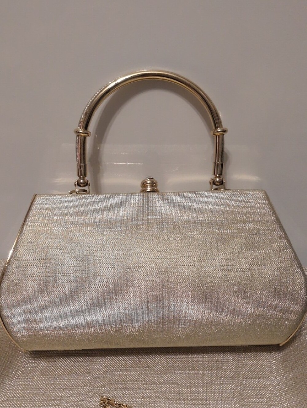 Elegant Gold Evening Top-Handle Bag - Picture 3 of 5